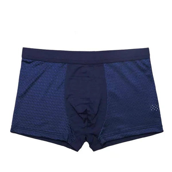 Men's ice silk mesh flat boxer shorts