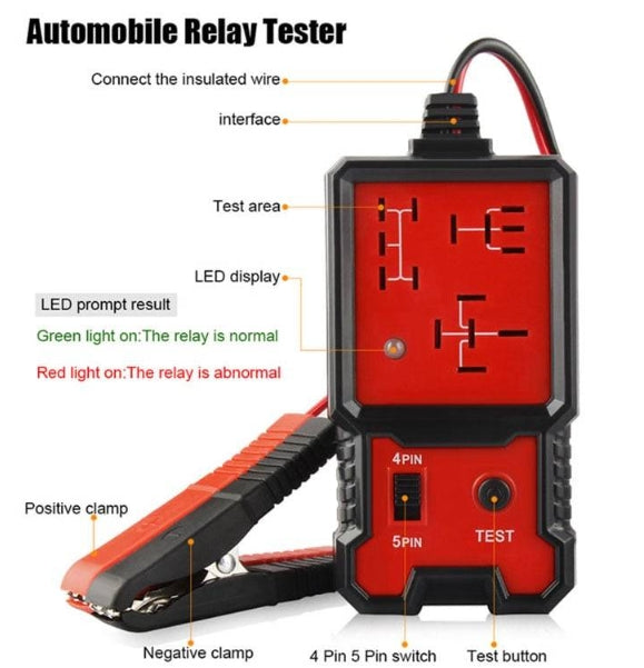 Car 12V24V Four-Pin Relay Tester Car Relay Tester