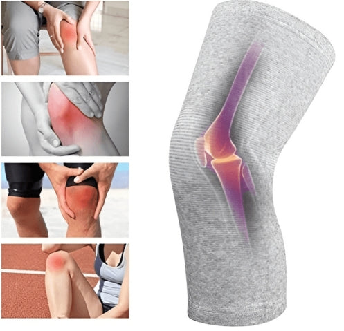 Bamboo knee sleeve for immediate pain relief.