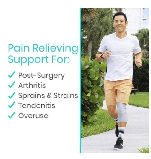 Bamboo knee sleeve for immediate pain relief.