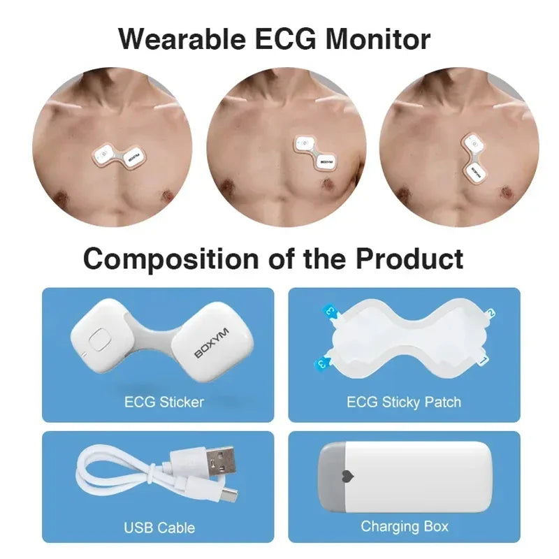 24 hour electrocardiogram monitor bluetooth wearable