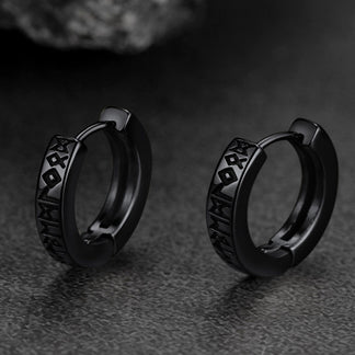 Hot Sale Viking Runes Hoop Earrings