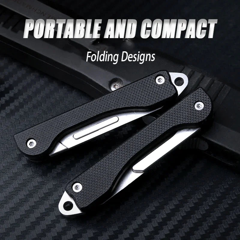 (🔥Hot Sale-40% OFF)  Mini Detachable Folding Utility Knife with 10 Pcs of No. 24 Replaceable Blades