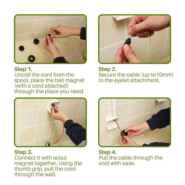 Magnetic Cable Wire Puller Guide System