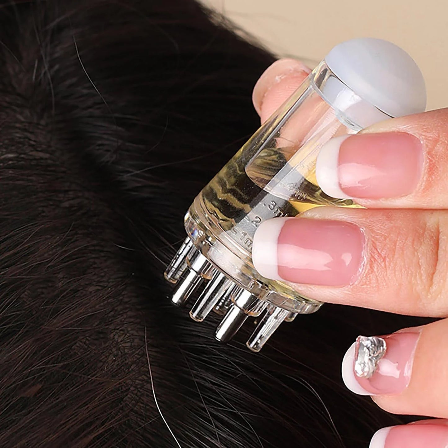 Hair Oil Applicator Bottle - Hair Root Oil Applicator Comb, Ball Root Comb Applicator Bottle Scalp Massager Hair Growth