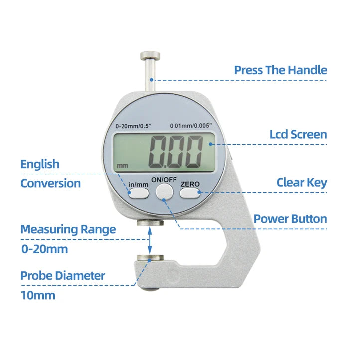 (🔥Hot Sale 43% OFF) Digital Display Thickness Gauge