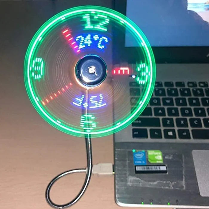 🔥Last Day Promotion 50% OFF - New USB Clock Fan with Real Time Clock