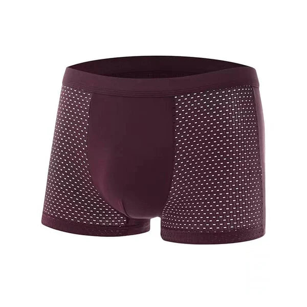 Men's ice silk mesh flat boxer shorts