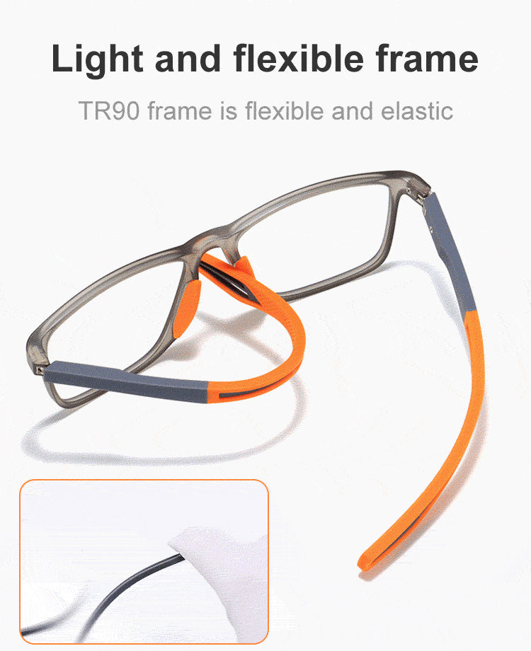 Fashionable silicone sports reading glasses