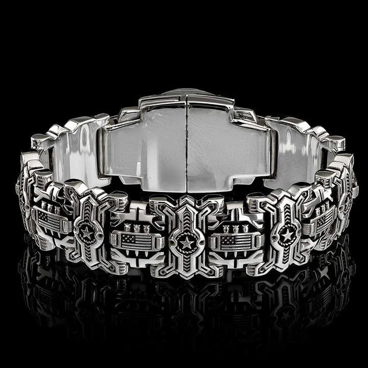 Armed Forces Destiny Struggle Skull Interlock Bracelet