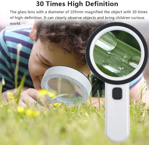 30X Optical Magnifying Glass With LED Light🎁Gifts for your family