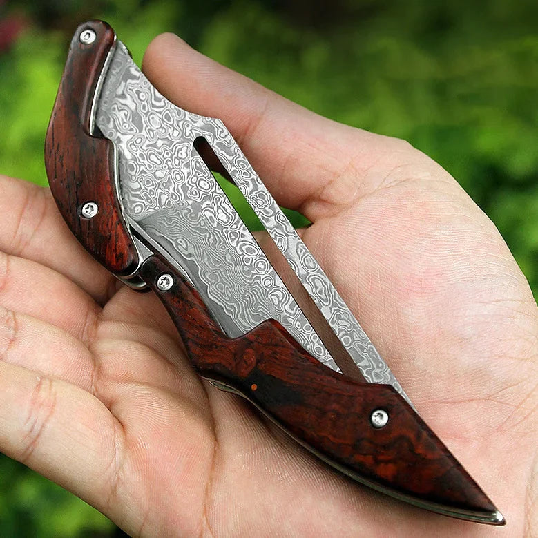 Mechanical Knife Damascus VG10 High Hardnes Folding Steel Knife