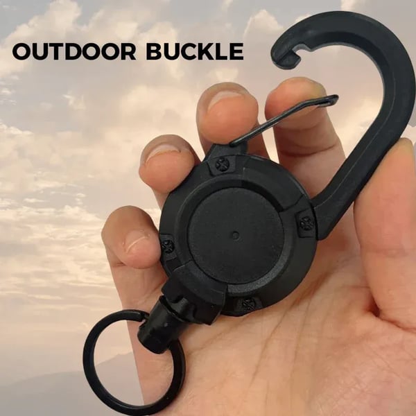 💥Last day 49% OFF-Outdoor Automatic Retractable Wire Rope Luya Tactical Keychain