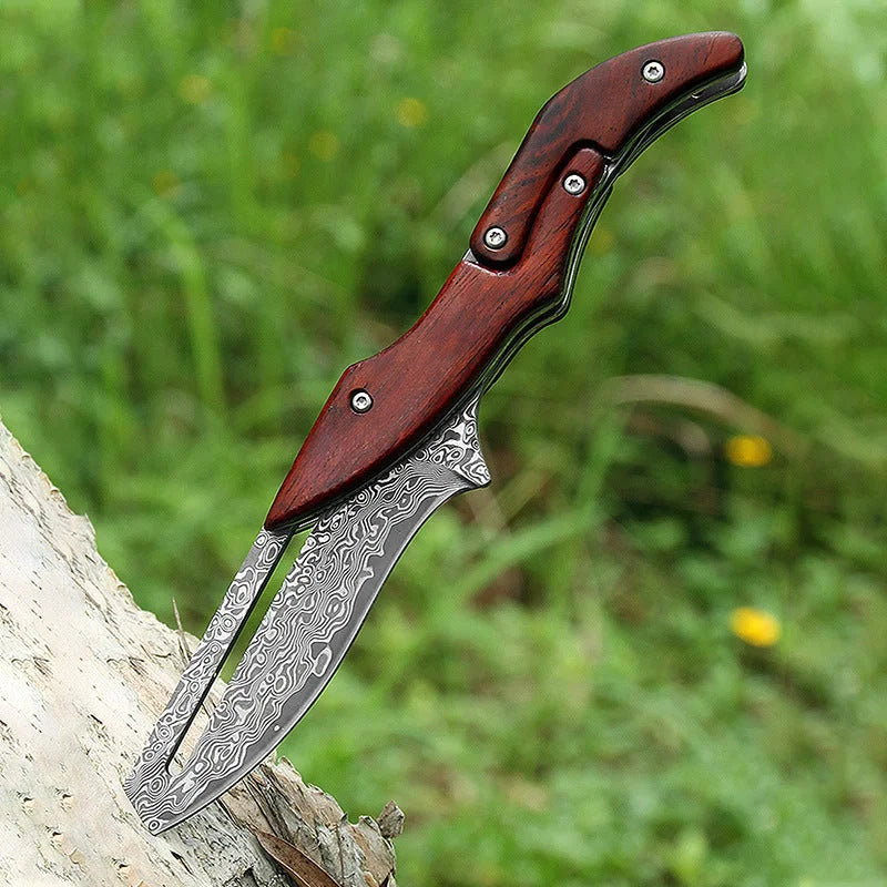 Mechanical Knife Damascus VG10 High Hardnes Folding Steel Knife